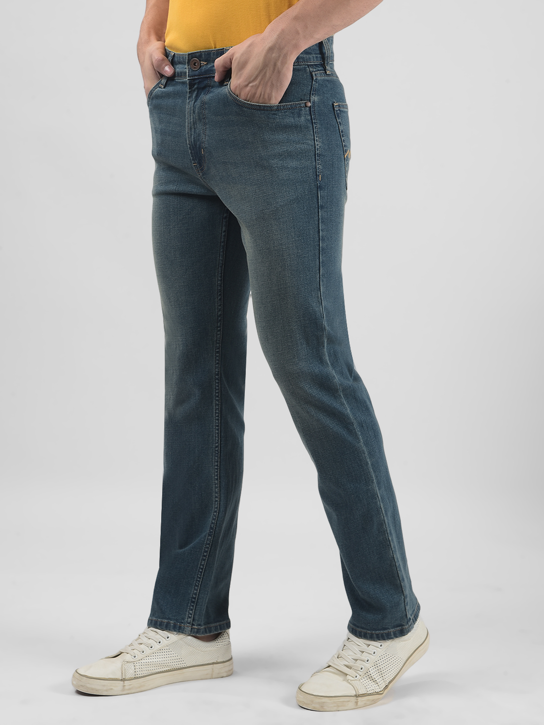 Numero Uno Men Solid Blue Jeans